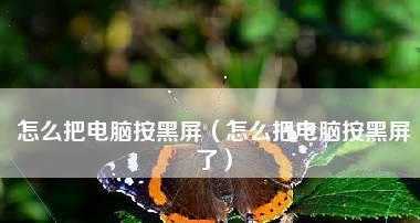 电脑黑屏打不开解决方法（教你轻松应对电脑黑屏无法开机的烦恼）