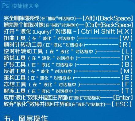 必备的PS快捷键，让你分享技巧如飞（掌握这些PS快捷键）