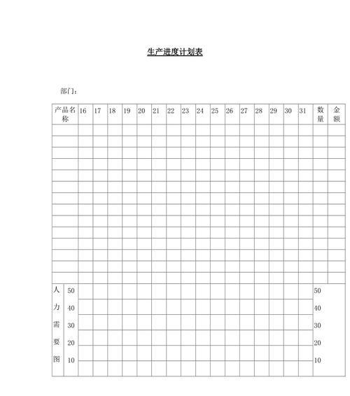 生产进度计划表制作方法（提高生产效率的关键步骤与技巧）