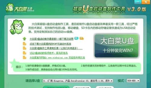 如何制作大白菜U盘启动盘（简单易懂的制作方法）