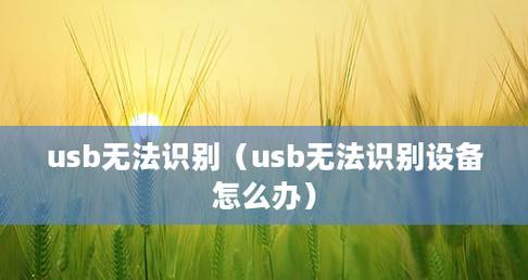 USB延长线无法识别设备？如何快速解决？